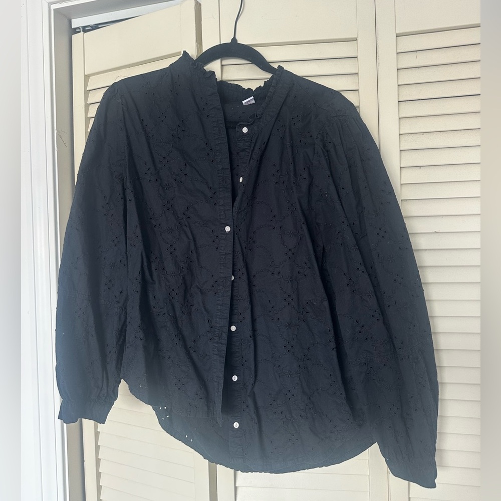 Old Navy Black Button-Up Shirt